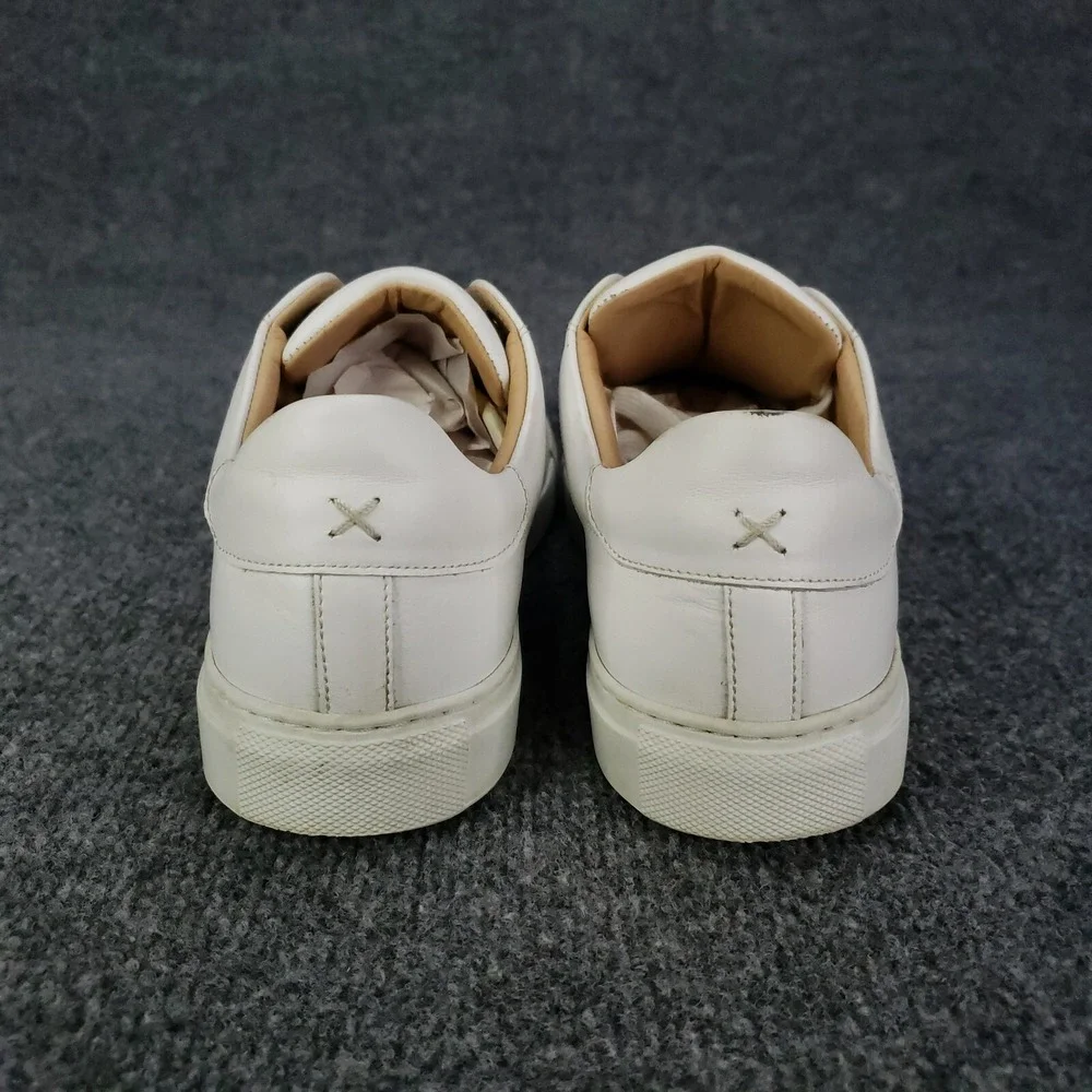Margaux The Sneaker Women's EU 39.5 / US 9.5 White‎ Calf Leather Handmade Shoes - Picture 5 of 16